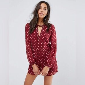 Abercrombie & Fitch Choker Neck Floral Romper Size 0